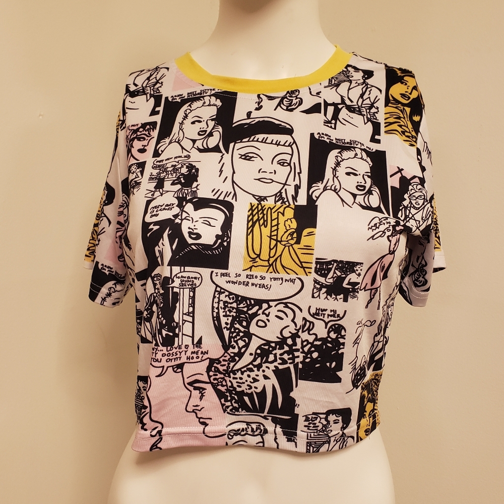 Graphic Comic Print Women's Top